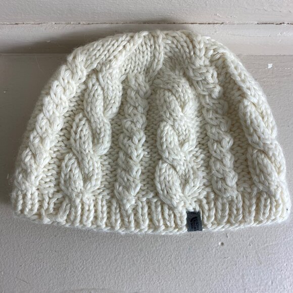 The North Face Off White Knit Winter Hat One Size - Picture 6 of 6